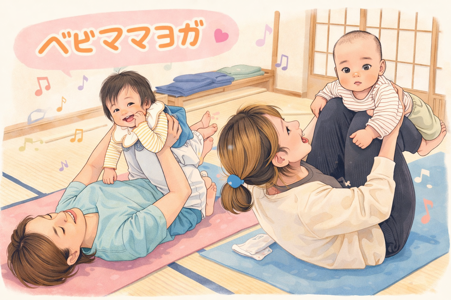 【茨木市・ベビーヨガ】7月1日レッスンお知らせ♡残席…の画像