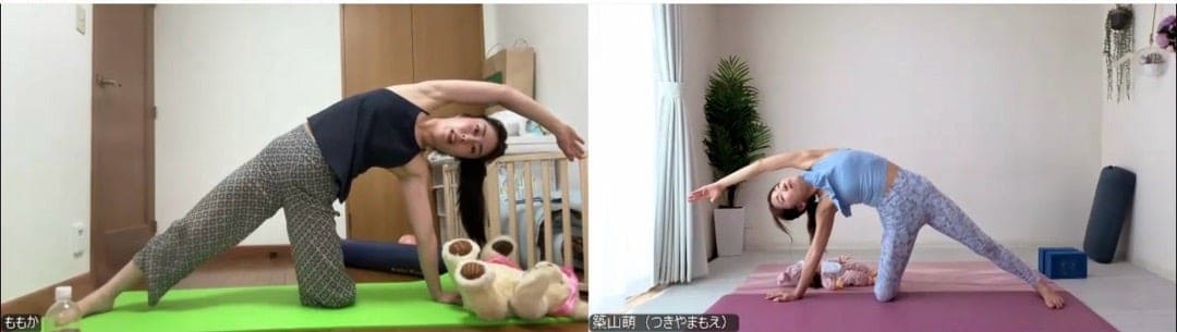 momokaさんのベビーヨガ講座修了