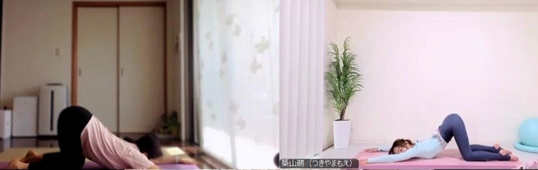 【画像alt②：フローヨガ実践中の様子】