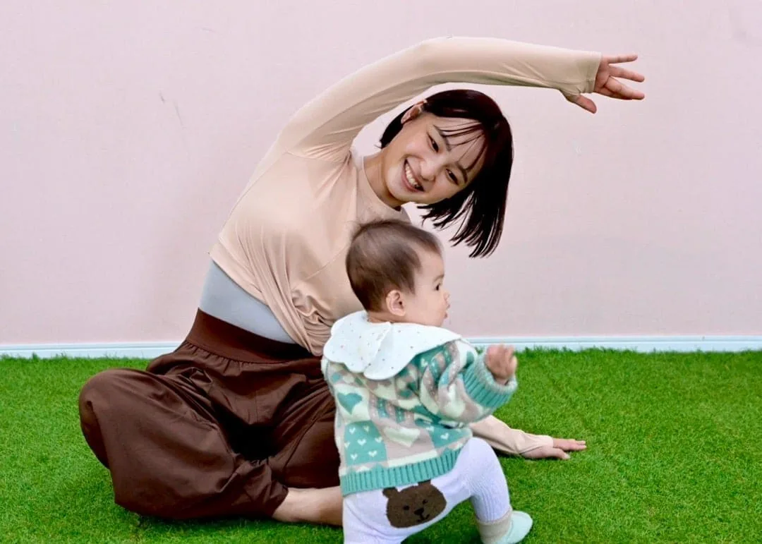 親子で受講されたベビママピラティス1Day講座