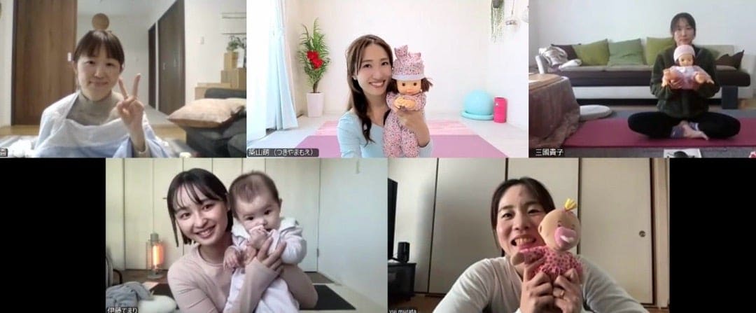 yuiさんの親子ヨガデモレッスンの様子